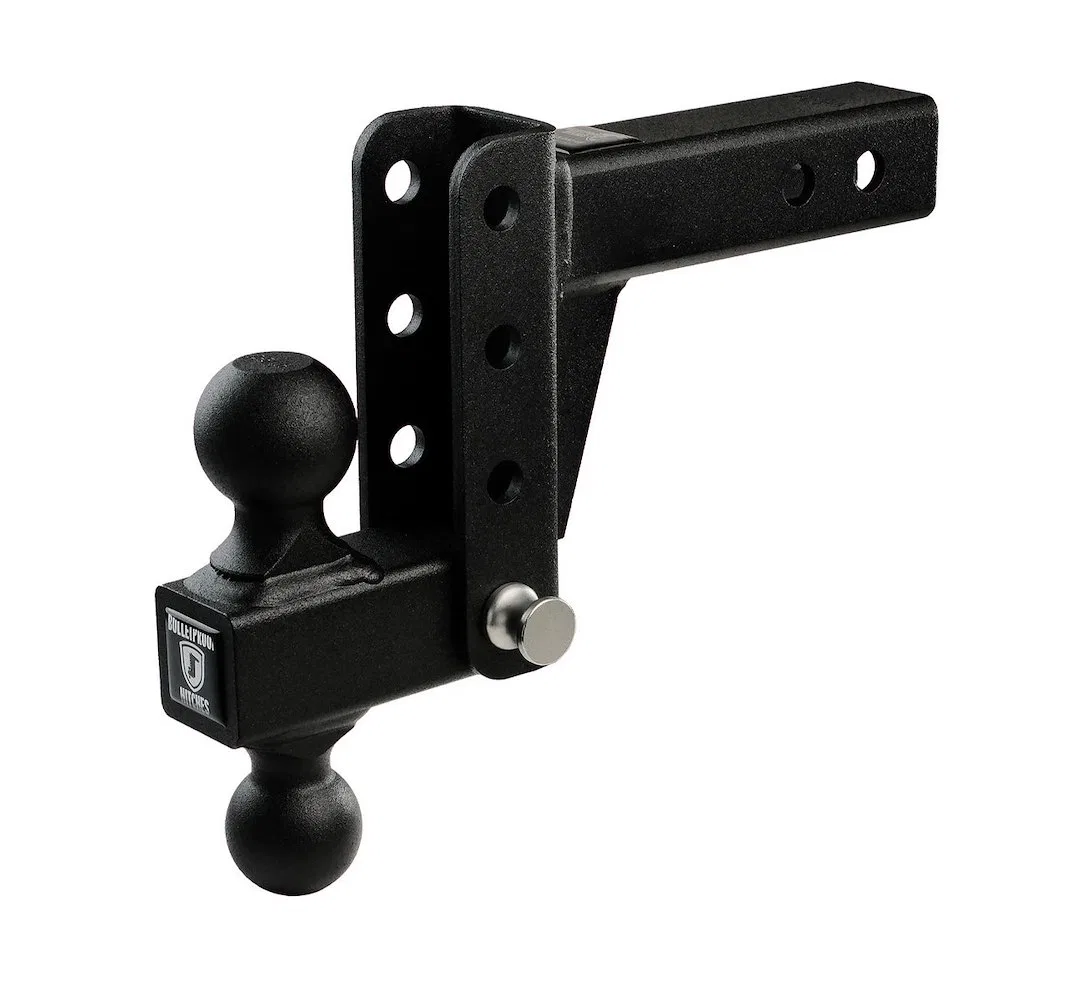 LD204 – BULLETPROOF Trailer Hitch Ball Mount, For 2 Inch Receiver Lockable (Lock Sold Separate) 10000 Pound Gross Tra...